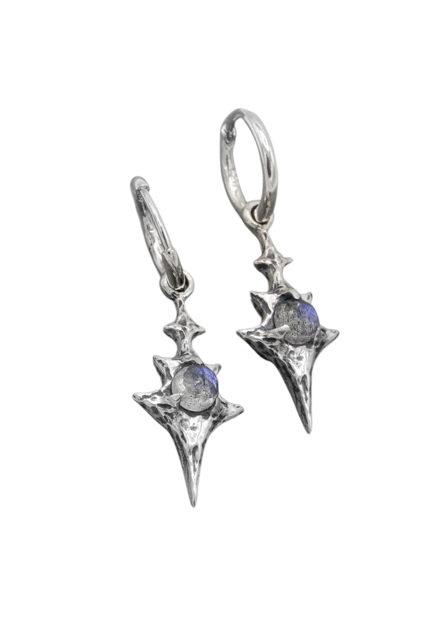 LSD Jewellery Eldritch Hoop Earrings- Labradorite Bizarre Bazaar