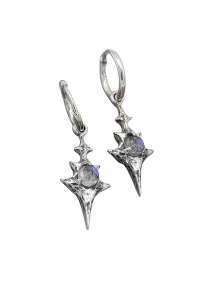 LSD Jewellery Eldritch Hoop Earrings- Labradorite Bizarre Bazaar