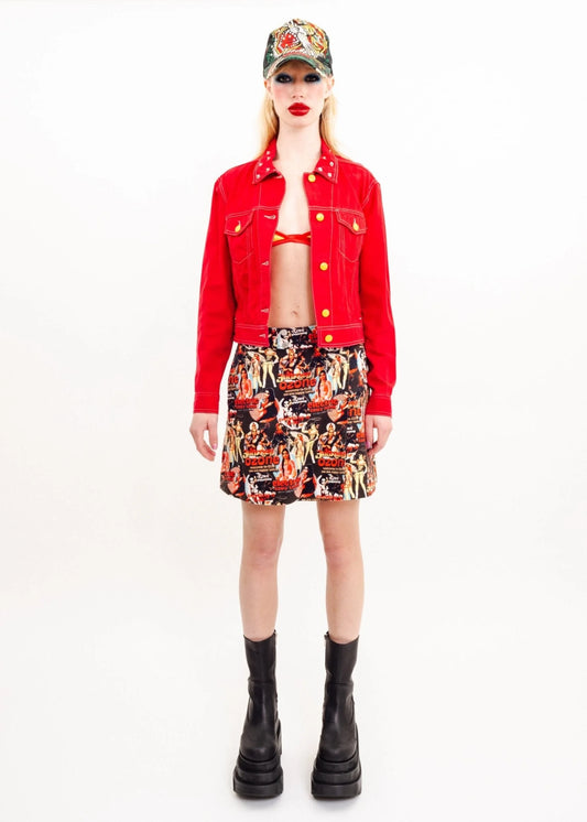 Ozone Community Electric Ladyland Print mini Skirt