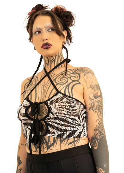 Spitsubishi Elvira top- zebra print mesh