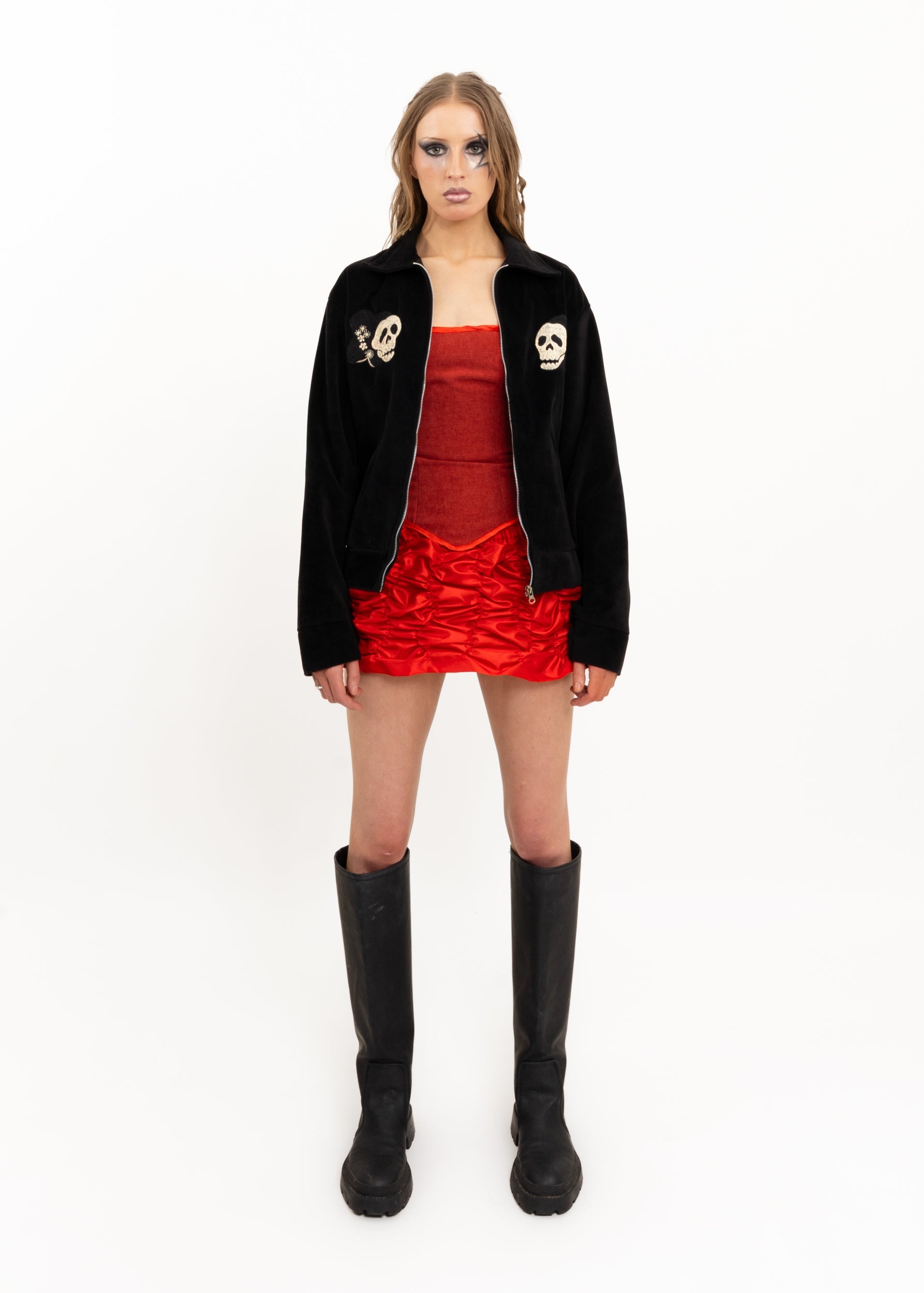 Embroidered velvet Japanese souvenir jacket Bizarre Bazaar