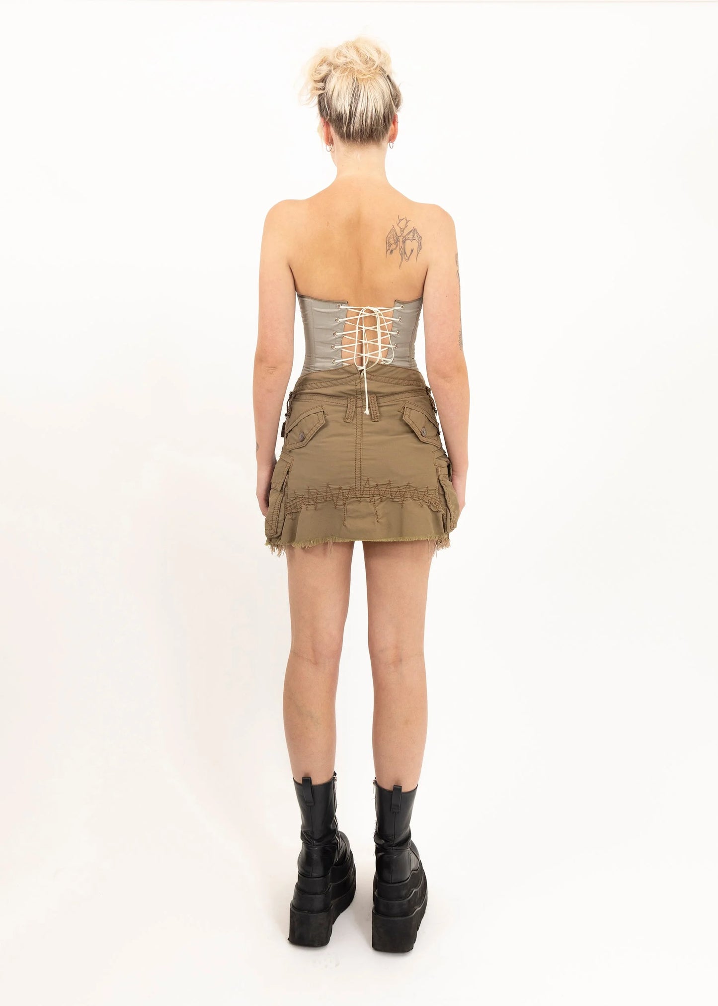 Chelseagarb Engineered cargo style mini skirt