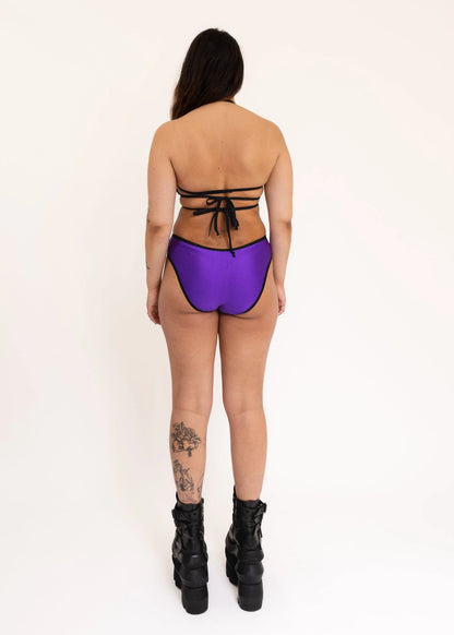 Astro Princess Evil Shadows Cross Front Bikini Top- Purple