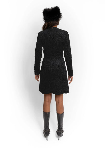 Carven Faux fur structured dress