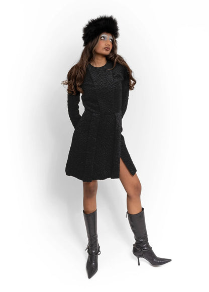 Carven Faux fur structured dress