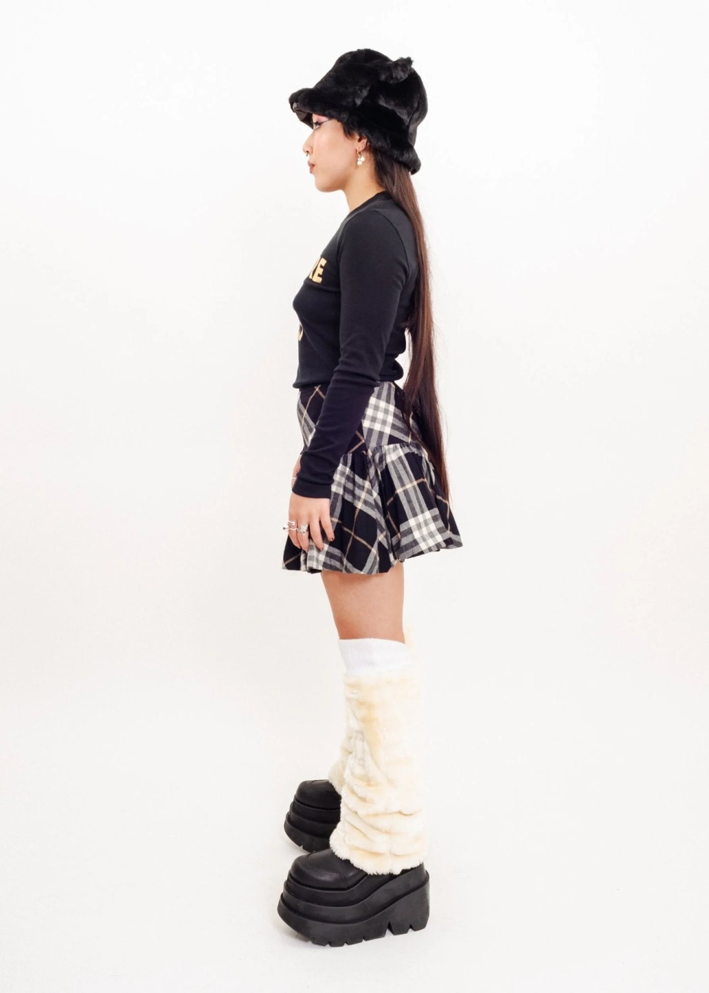 Burberry London Blue Label Flippy tartan mini skirt