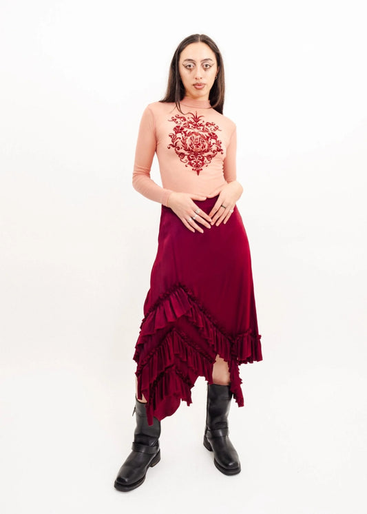 Yoshie Inaba Flocked Mesh Top