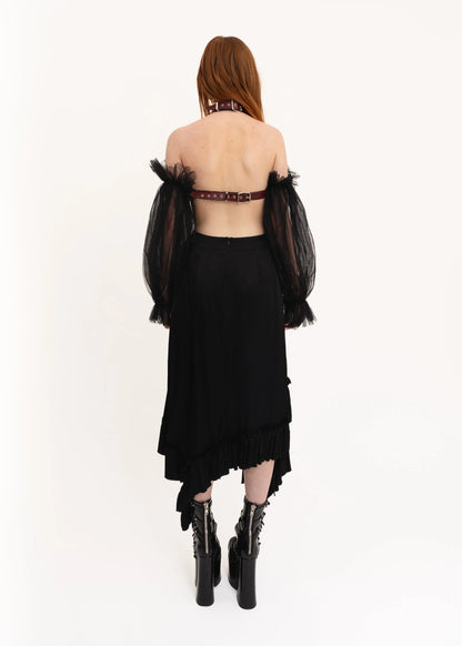 Depth of Scye Fray Skirt- Black