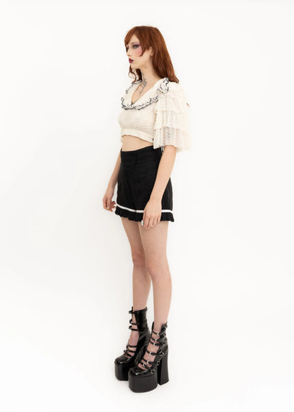 Madame Hawke by Ruby Frill hem linen shorts