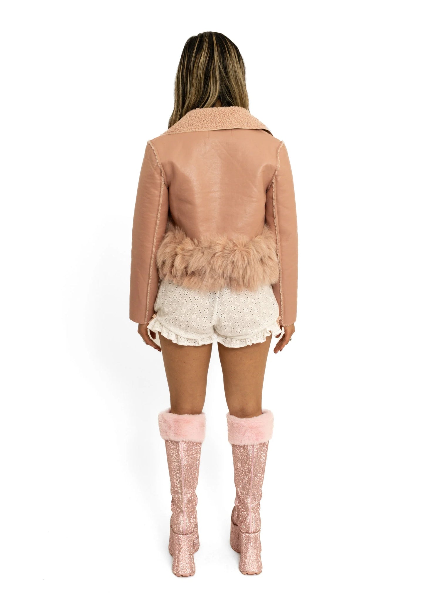 Bizarre Bazaar Fur trimmed shearling jacket