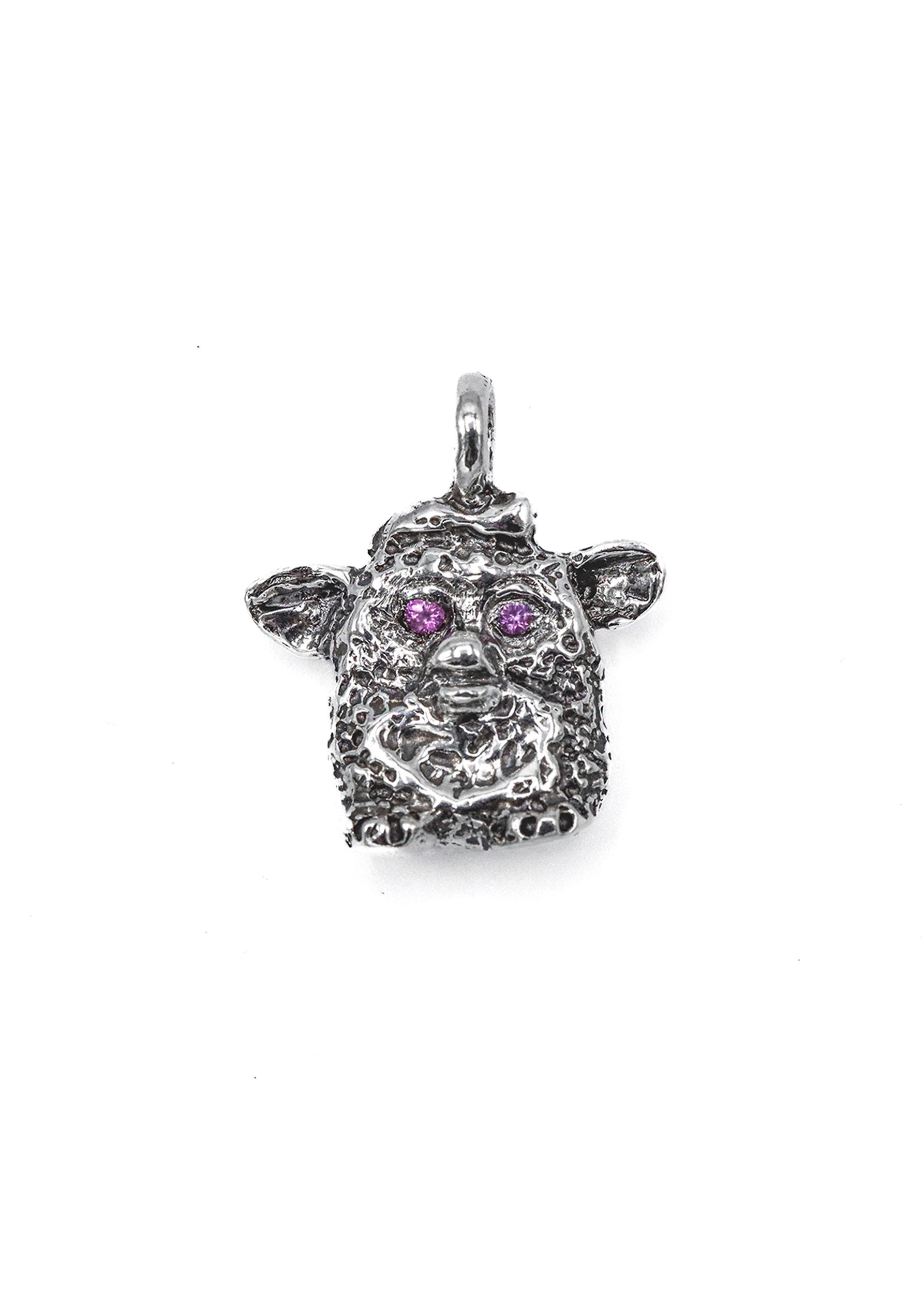 Billy Tooth Sterling silver Furby charm with ruby eyes Bizarre Bazaar