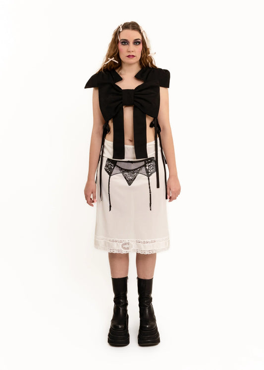 Crushes Garter print slip skirt