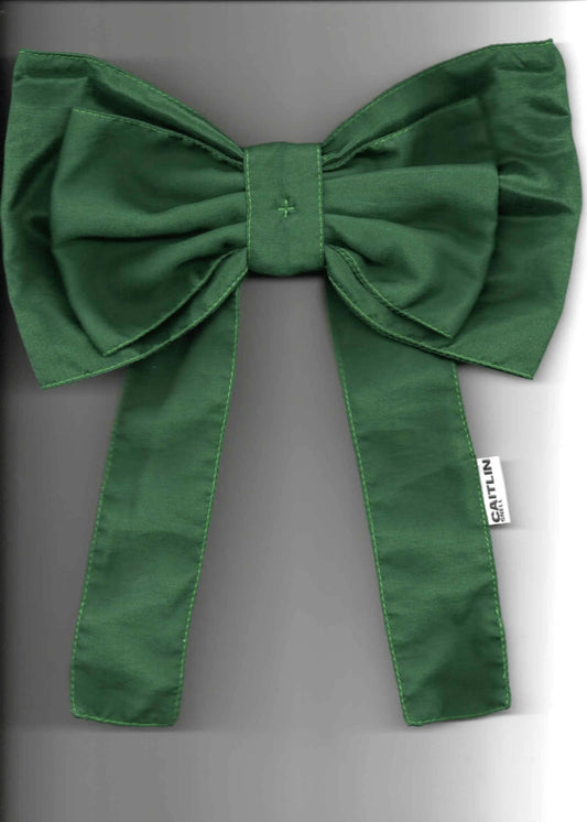 Caitlin Snell Georgie Hair Bow - Emerald green silk