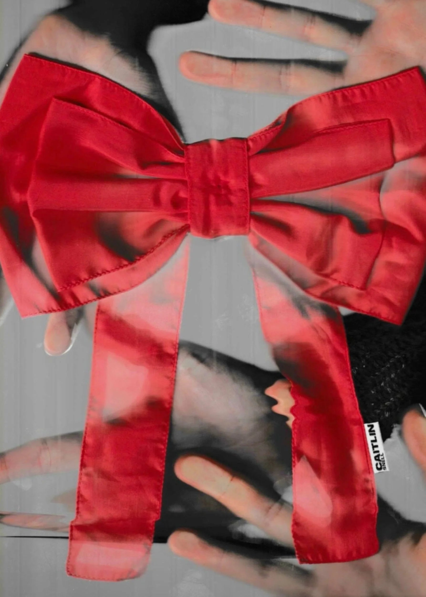 Caitlin Snell Georgie Hair Bow- Red cotton