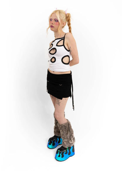 Spitsubishi Glory Hole Tank Top- White/ Black