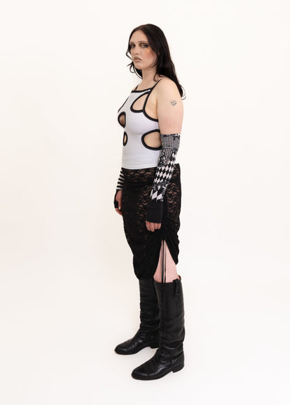 Glory Hole Tank Top- White/ Black