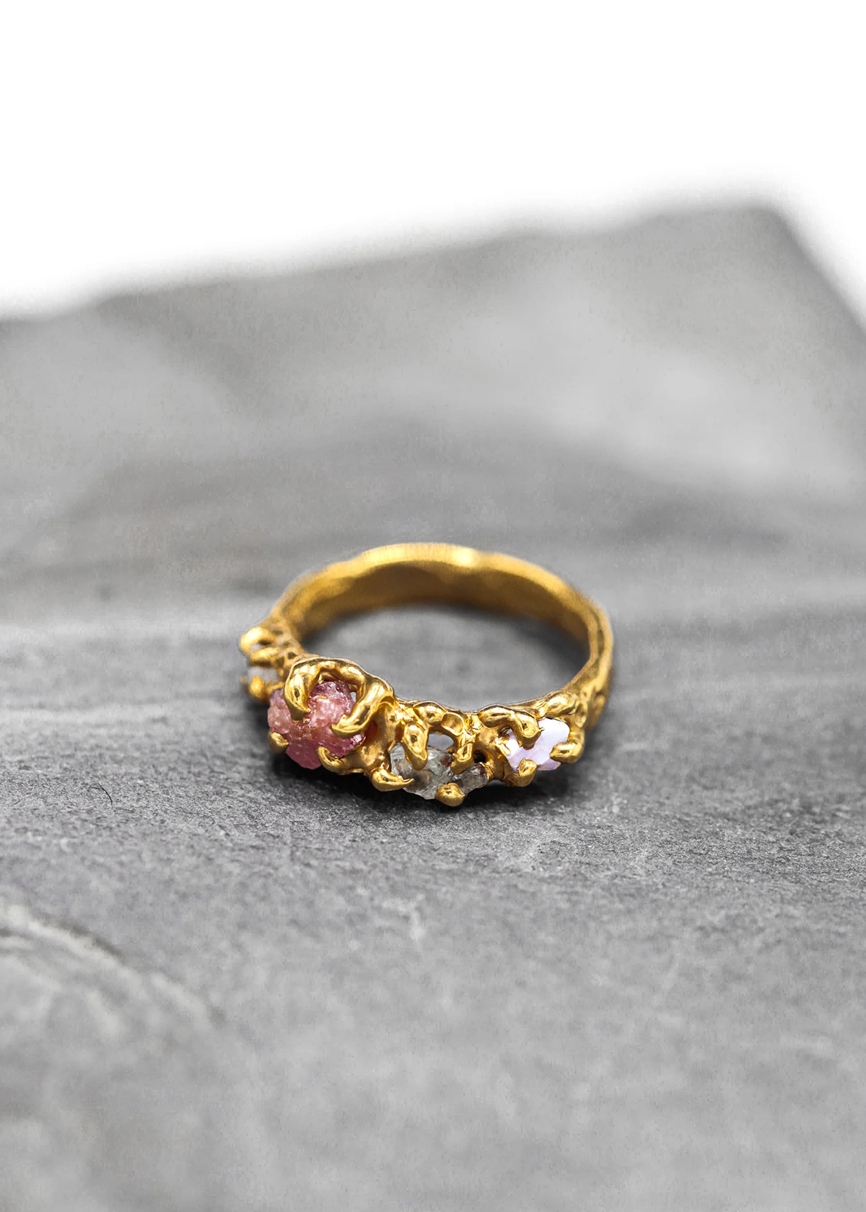 Lauren MacPhail Jewellery Gold vermeil pink sapphire ring