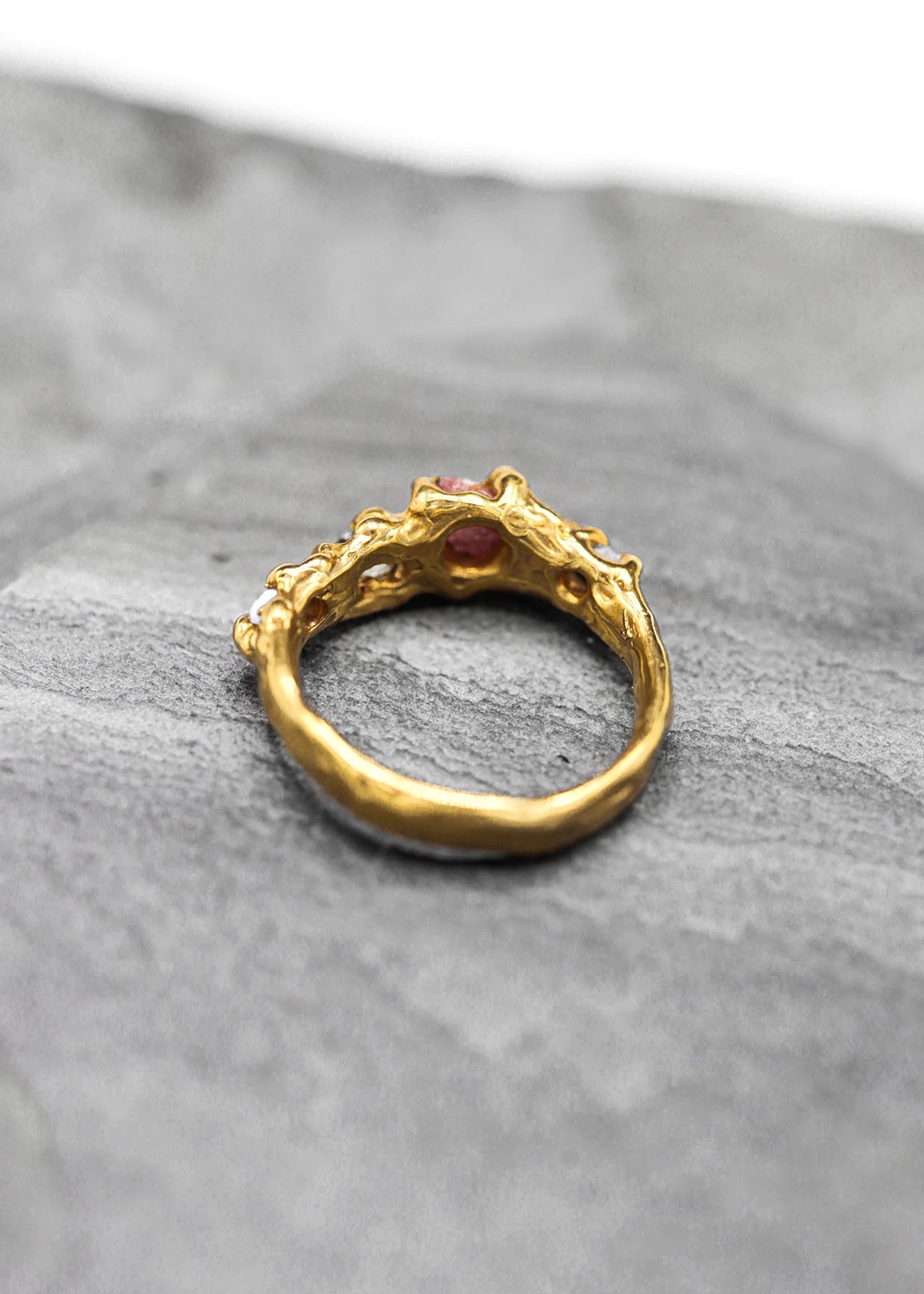 Lauren MacPhail Jewellery Gold vermeil pink sapphire ring