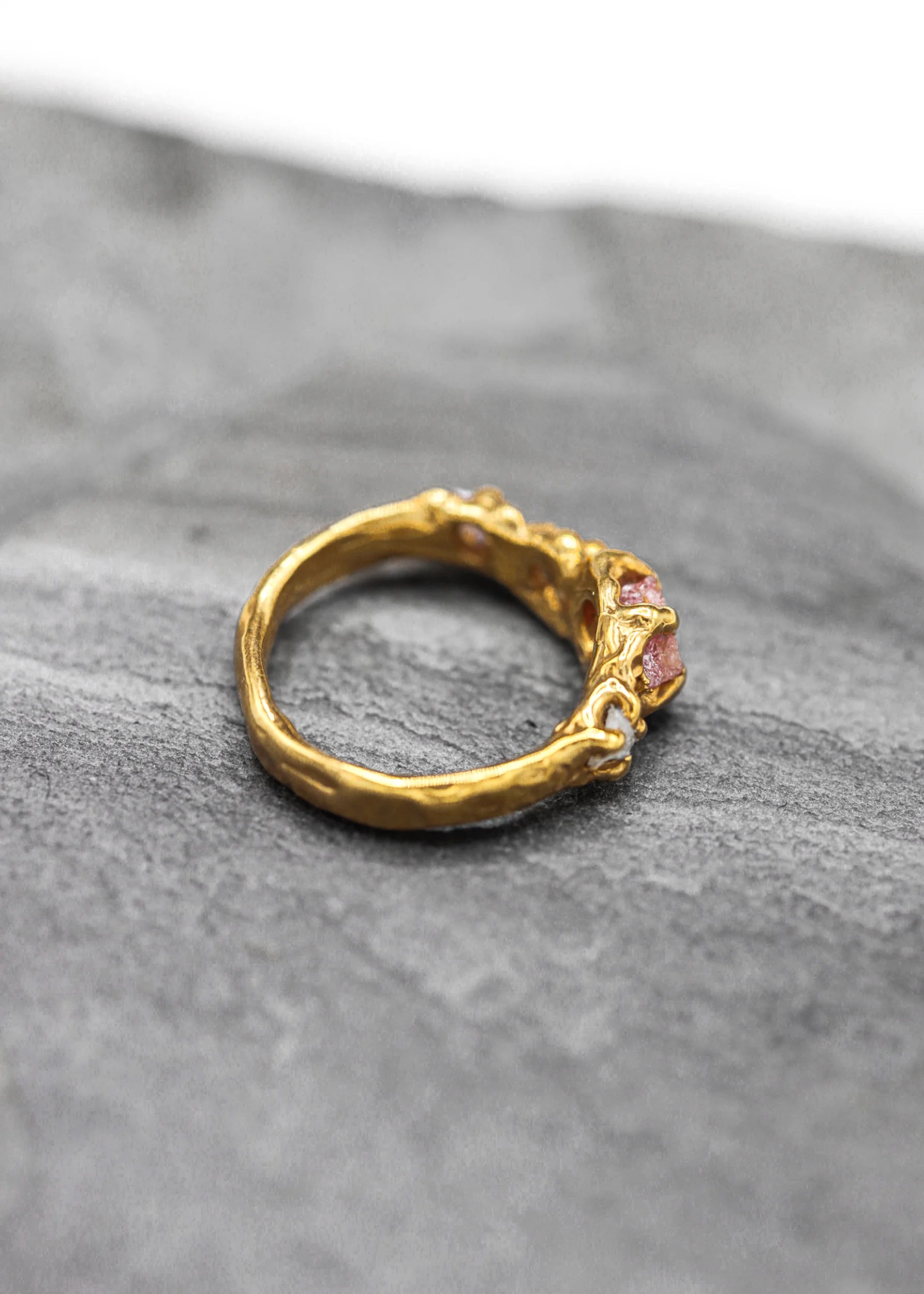 Lauren MacPhail Jewellery Gold vermeil pink sapphire ring