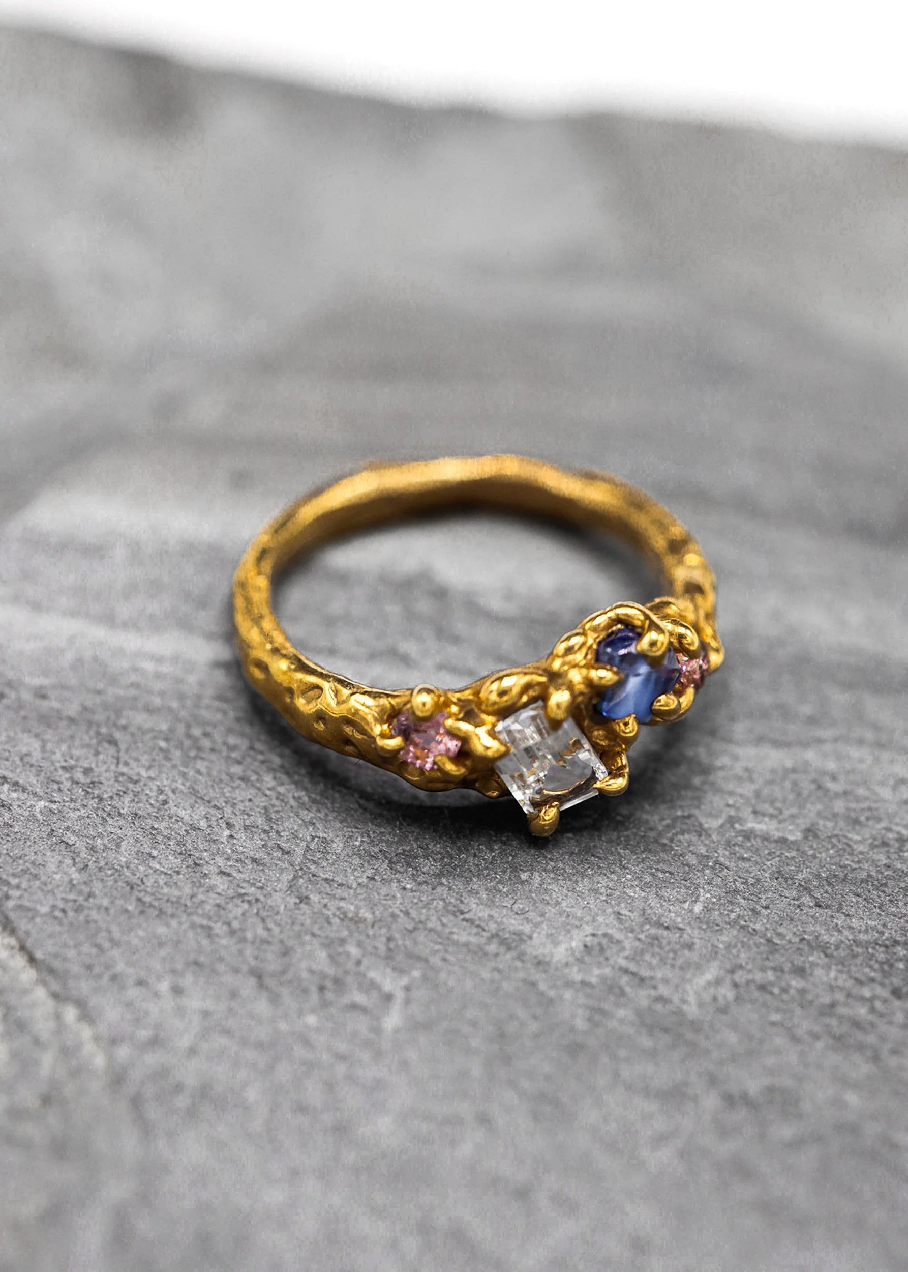 Lauren MacPhail Jewellery Gold vermeil blue sapphire ring