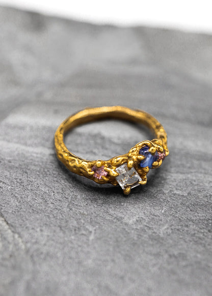 Lauren MacPhail Jewellery Gold vermeil blue sapphire ring