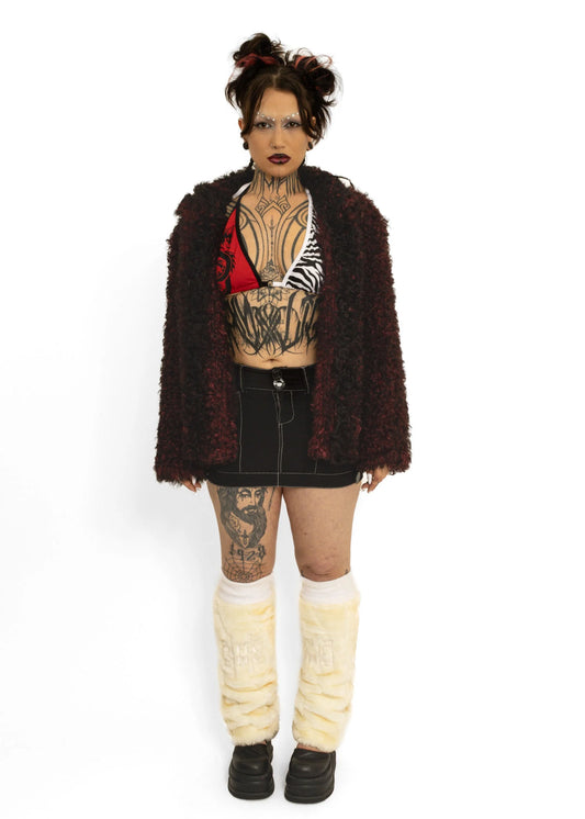 Partina Tokyo Fur Goth poodle curly fleece jacket