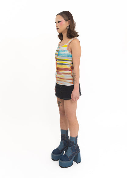 Gradient logo tank top