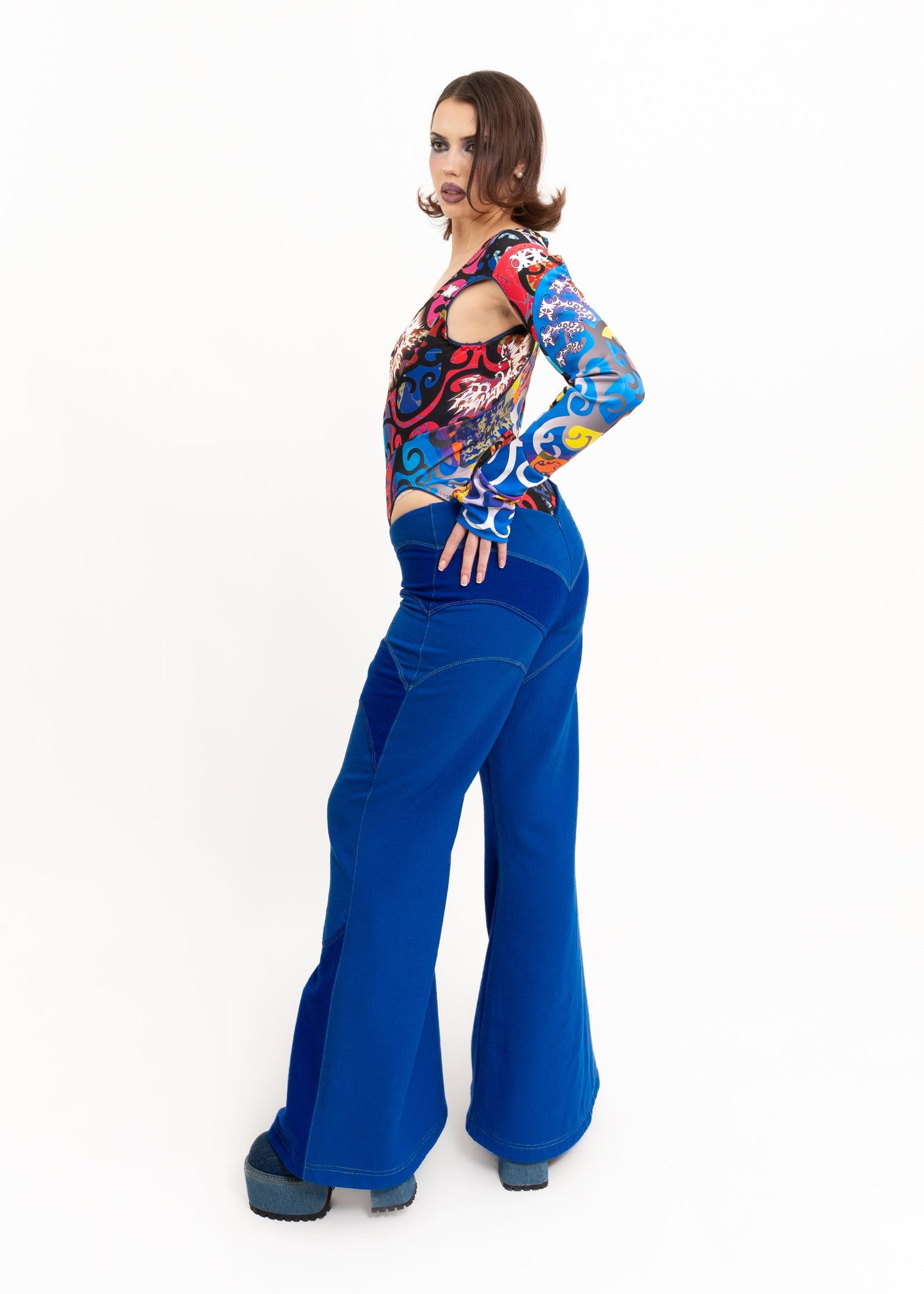 Zheyi Ruan x Vandal and Hound Graphic print cut out bodysuit