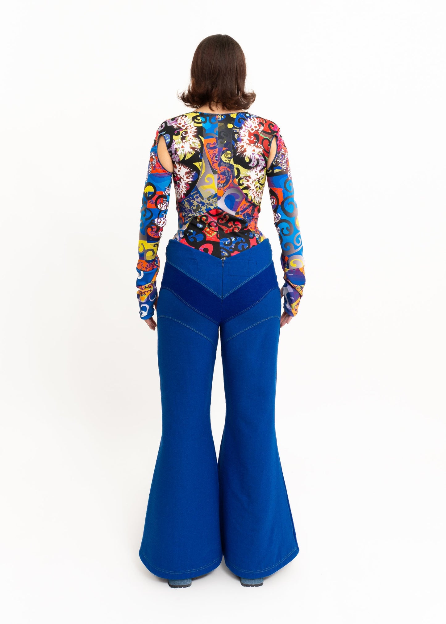 Zheyi Ruan x Vandal and Hound Graphic print cut out bodysuit