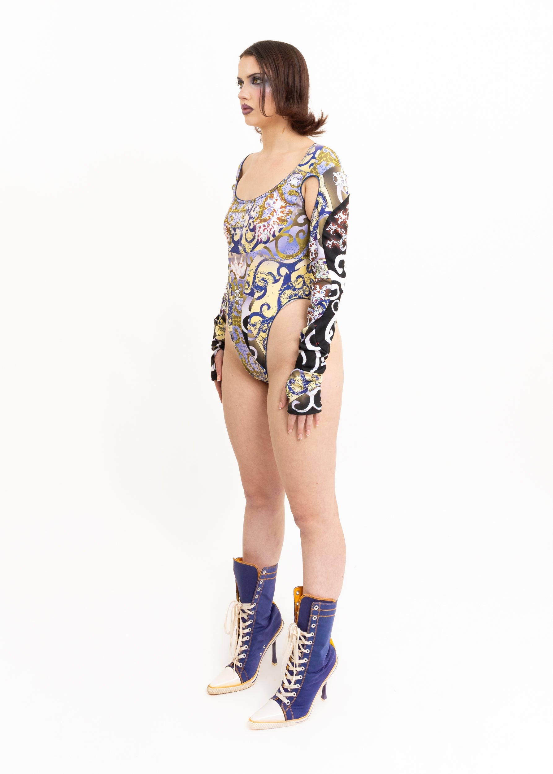 Zheyi Ruan x Vandal and Hound Graphic print cut out bodysuit