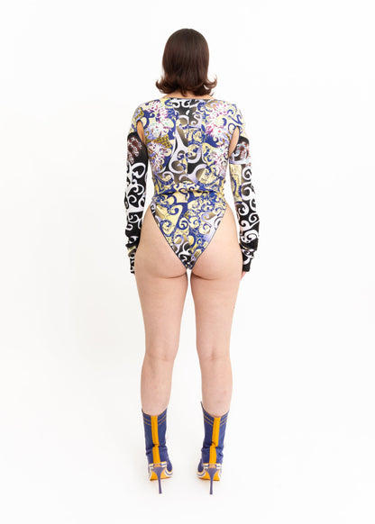 Zheyi Ruan x Vandal and Hound Graphic print cut out bodysuit