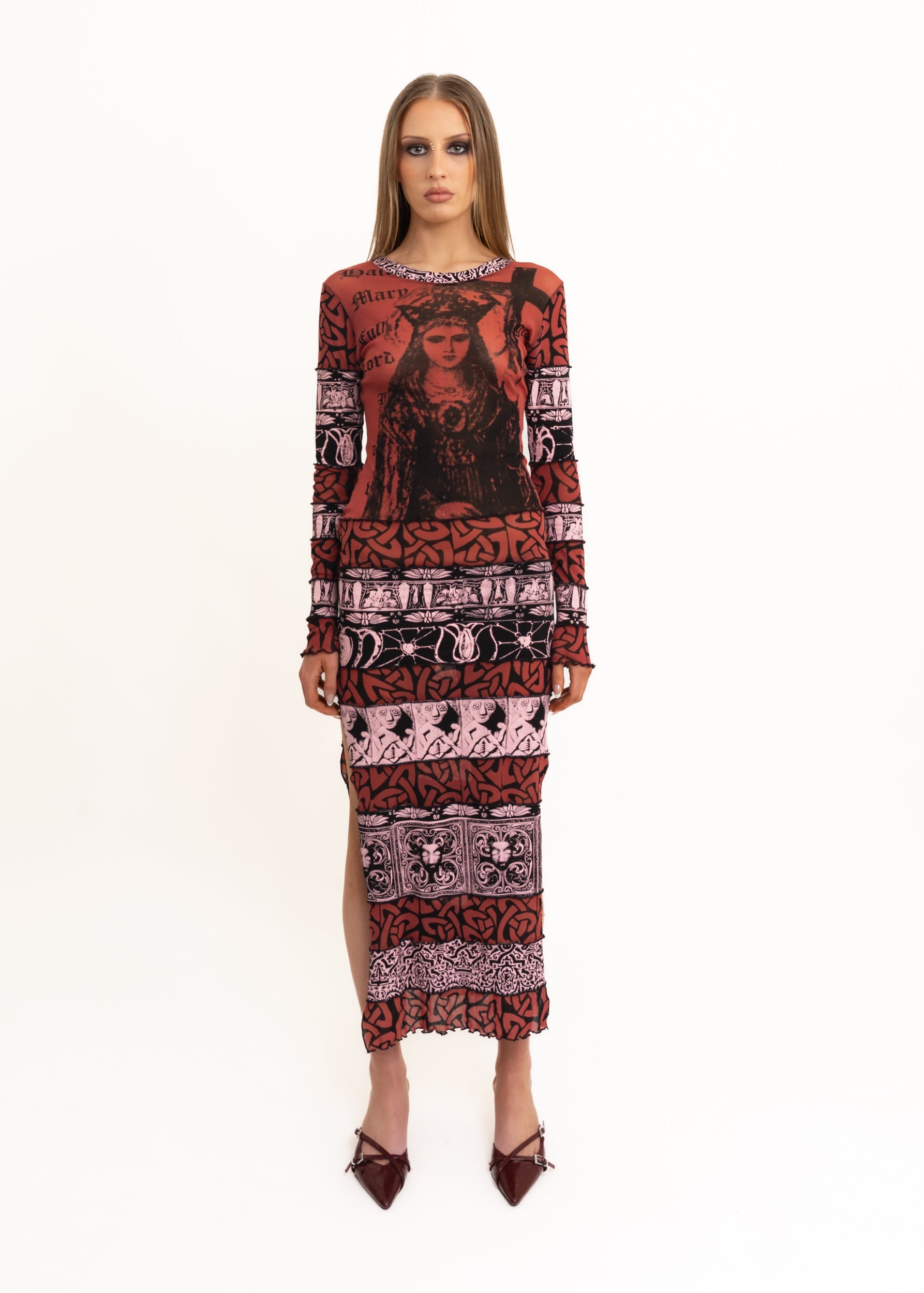 Hail Mary mesh maxi dress