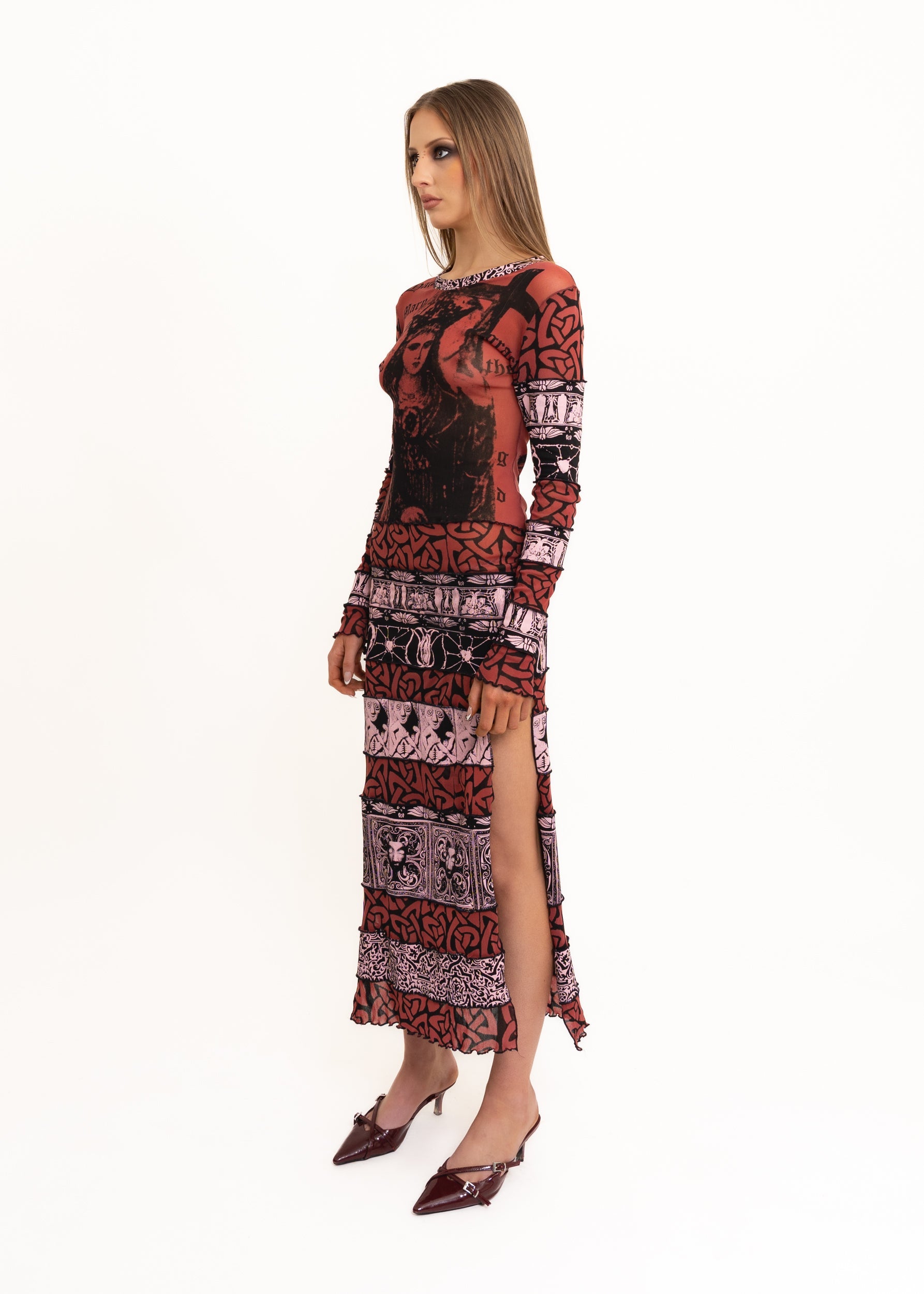 Hail Mary mesh maxi dress