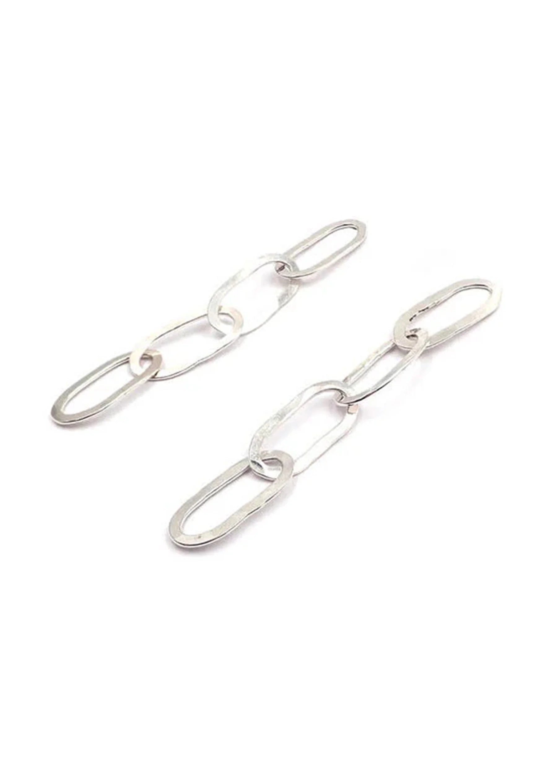 Screaming Jewellery Hammered link chain earrings