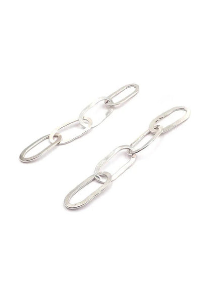 Screaming Jewellery Hammered link chain earrings