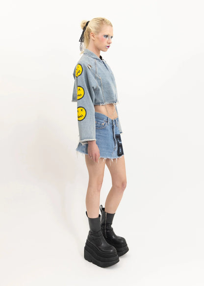 I <3 DIY Hand painted denim jacket