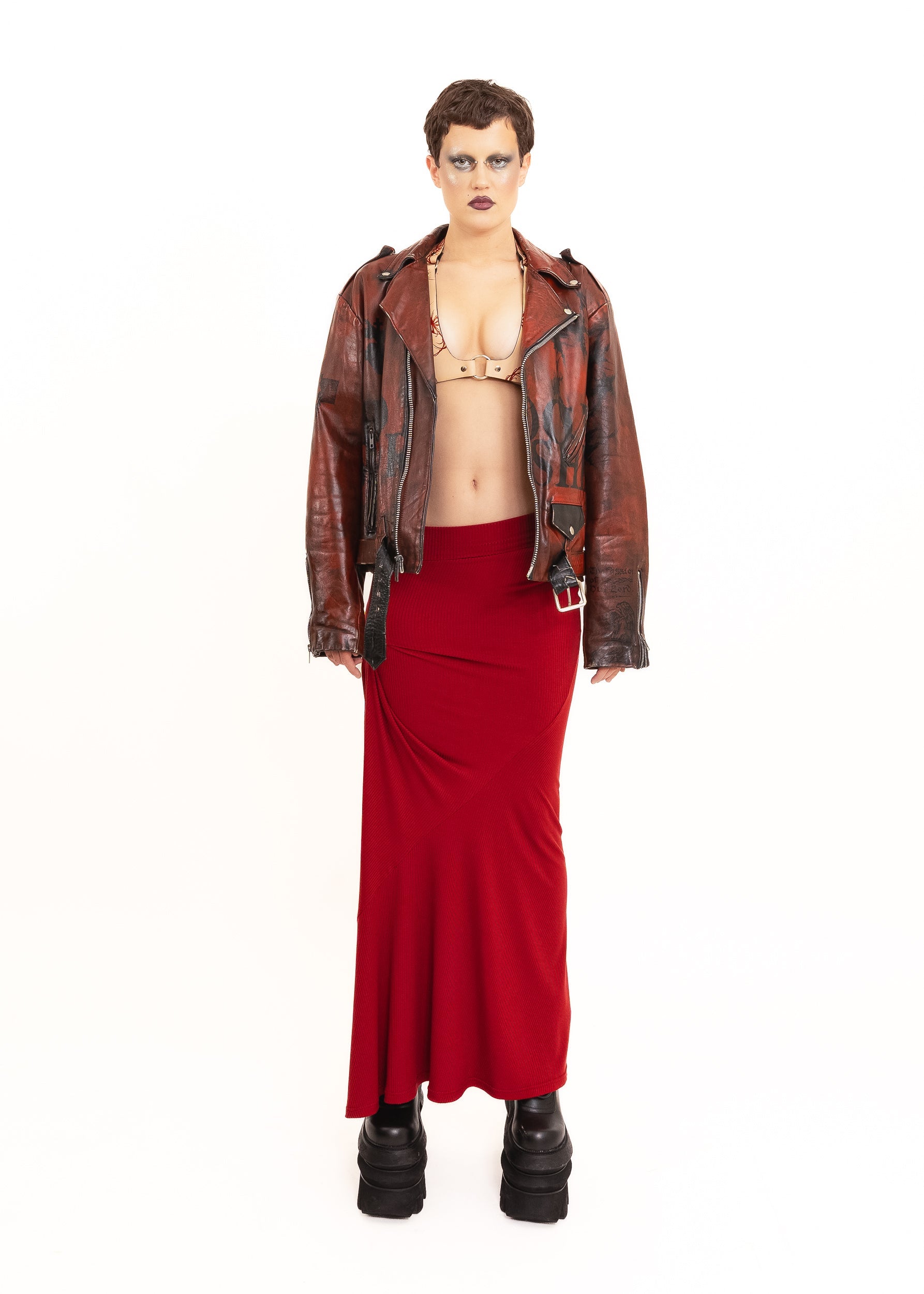 Hand-painted leather jacket #1