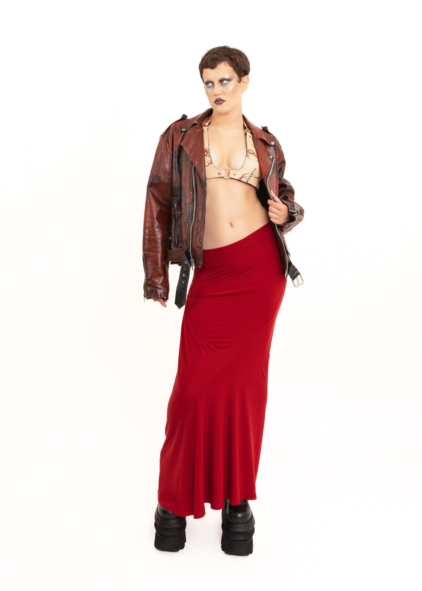 Hand-painted leather jacket #1