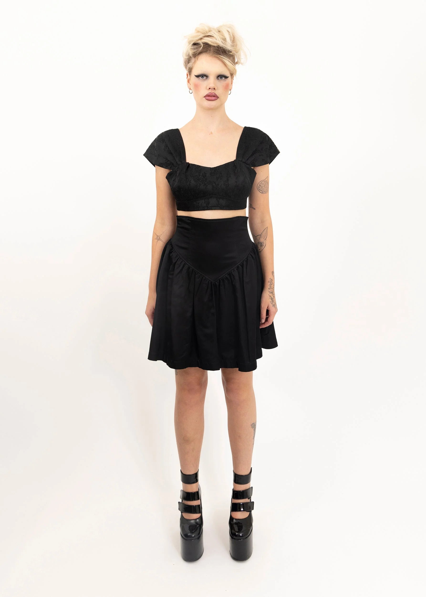 Depth of Scye Harlot duchess silk mini skirt