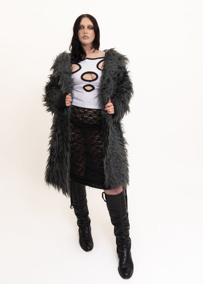 Junko Shimada Hooded faux fur coat Bizarre Bazaar