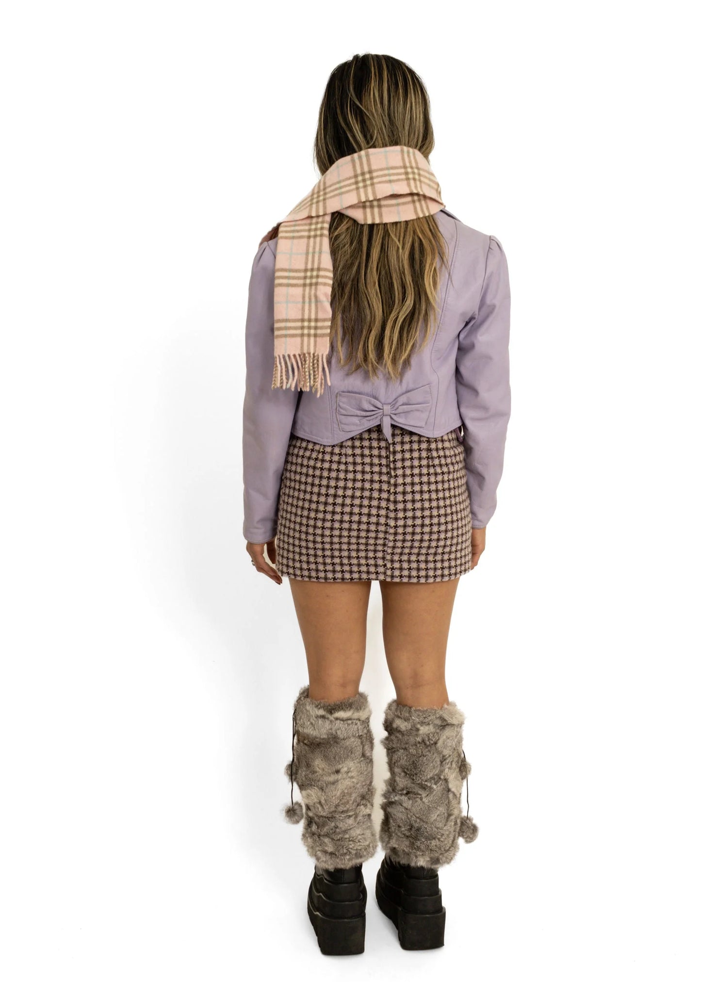 Bizarre Bazaar Houndstooth woolen mini skirt