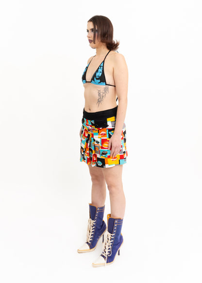 Astro Princess Jesus Triangle Bikini Top- blue Bizarre Bazaar