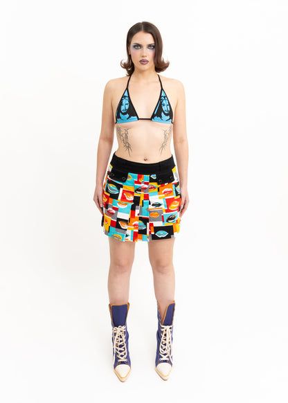 Astro Princess Jesus Triangle Bikini Top- blue Bizarre Bazaar