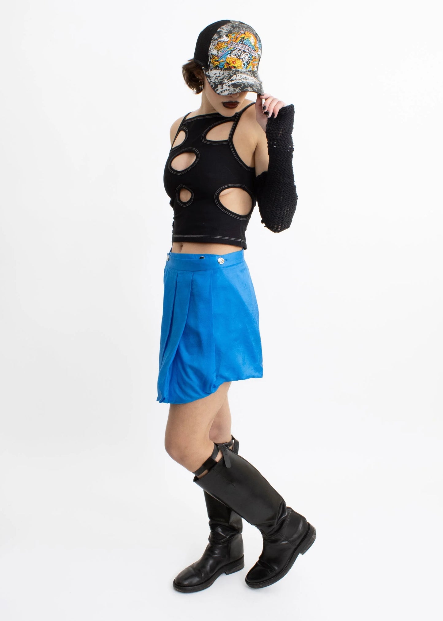 Jess Grindell Joker skirt- electric blue