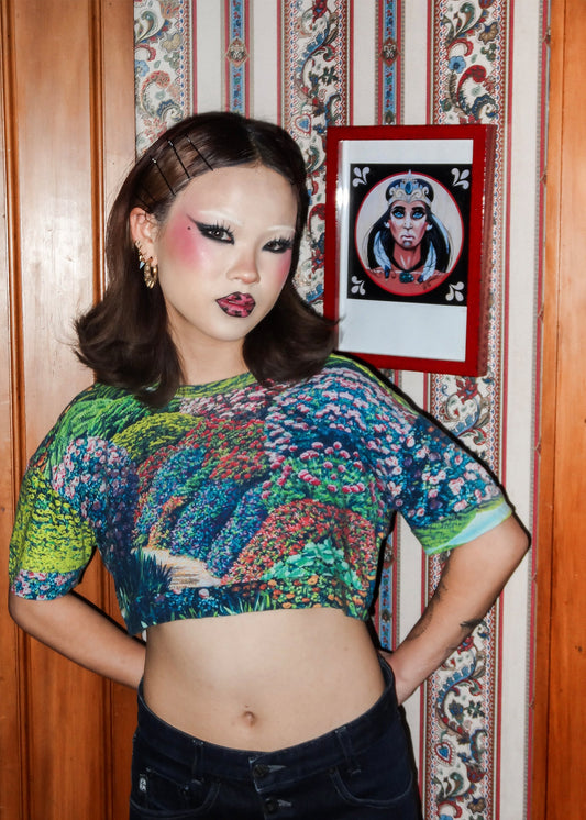 Stolen Girlfriends Club Karl Maughan collaboration Day Garden crop tee