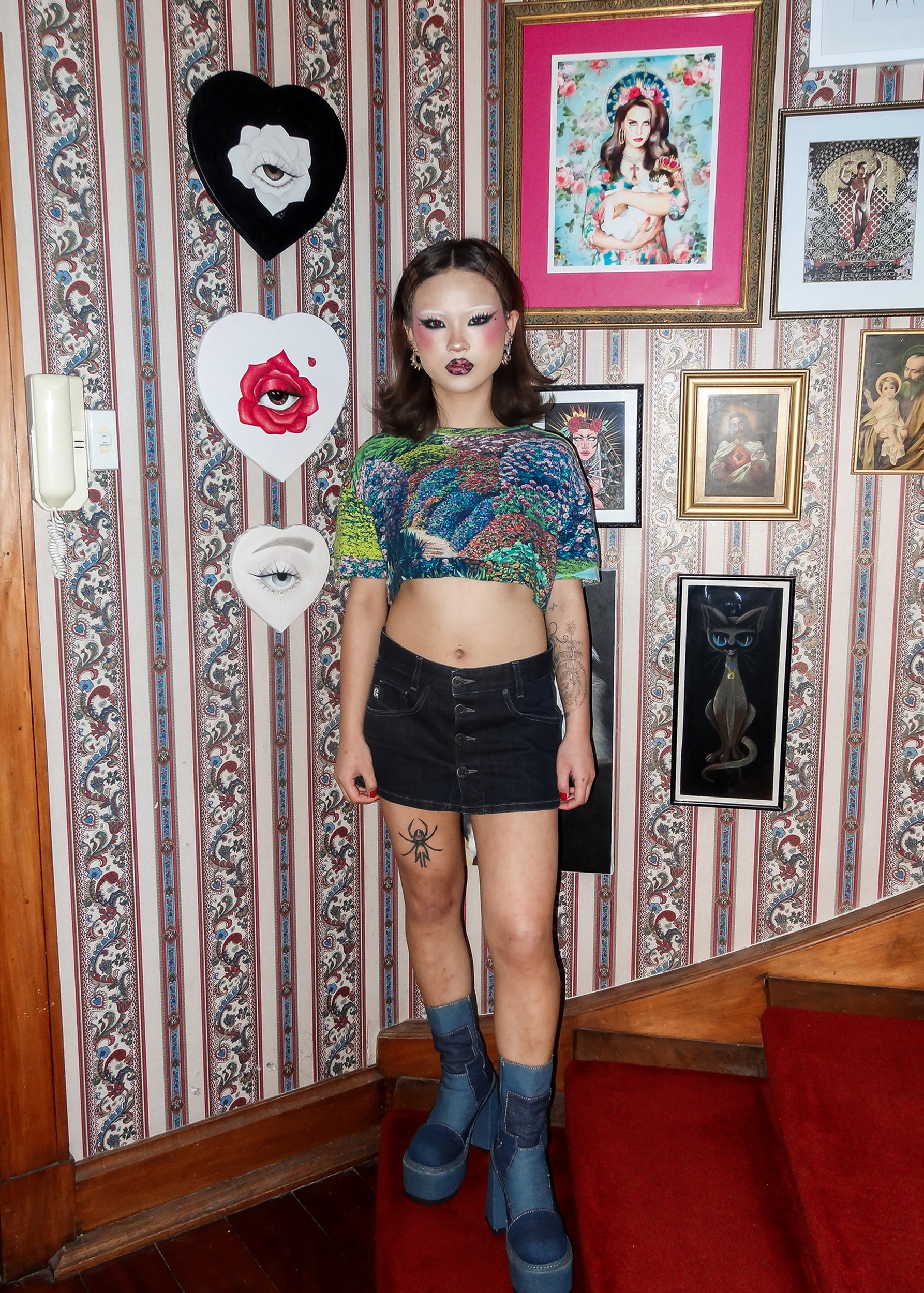 Stolen Girlfriends Club Karl Maughan collaboration Day Garden crop tee