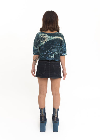 Stolen Girlfriends Club Karl Maughan collaboration Night Garden crop tee