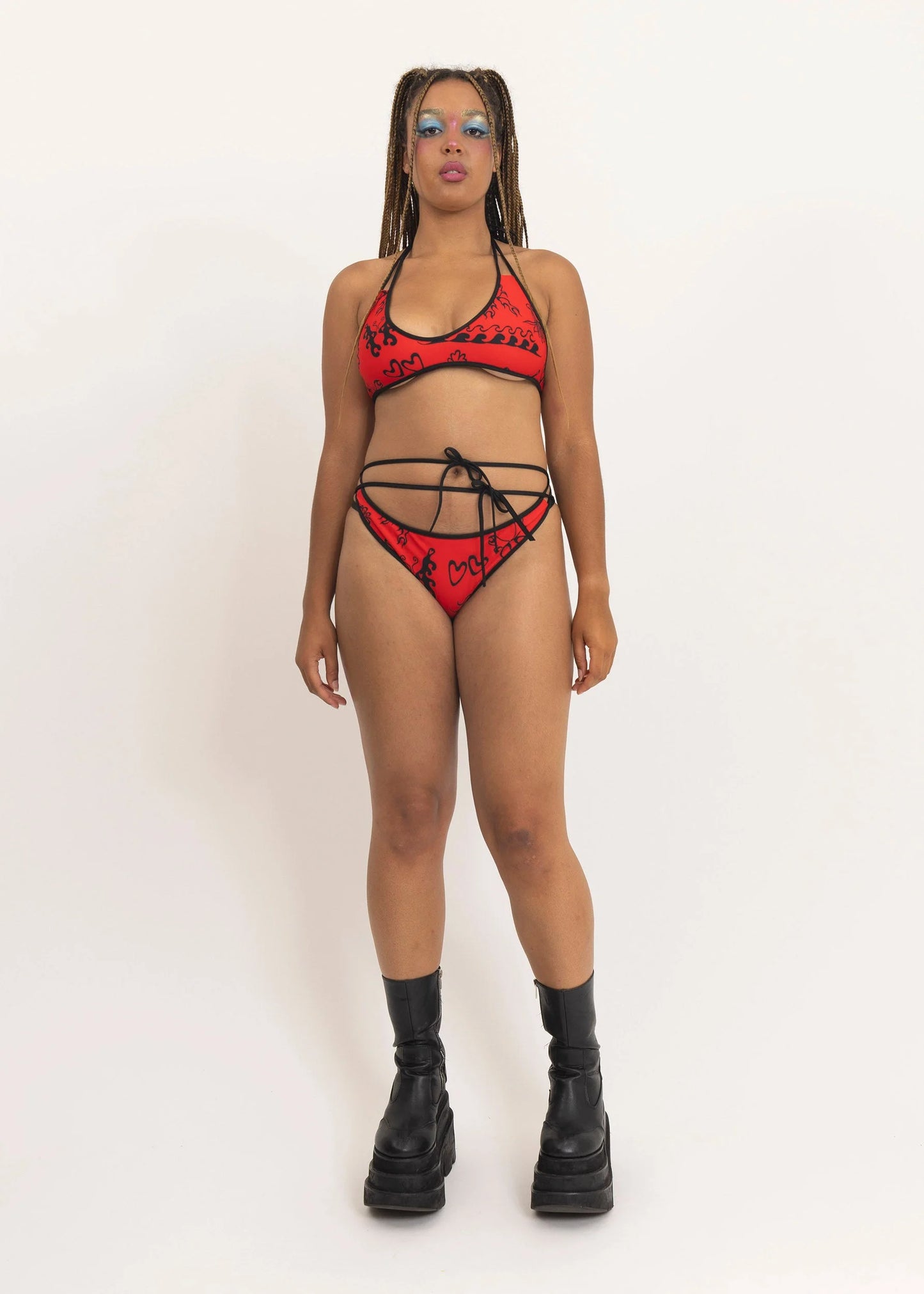 Sleeping Profit Kikini reversible bikini bottoms- Blood Moon