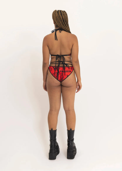 Sleeping Profit Kikini reversible bikini bottoms- Blood Moon