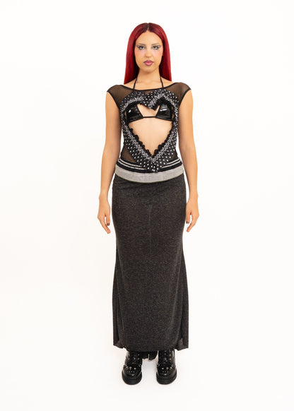 Catherine Boddy Knit maxi skirt with train Bizarre Bazaar